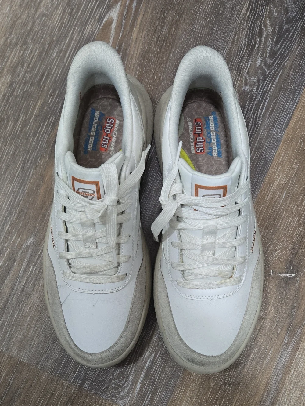 Sketchers Slip-Ins White Casual Lace-Up Sneakers